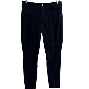 Gap Womens Velour Corduroy Pants Size 33 Black True Skinny Super High Rise